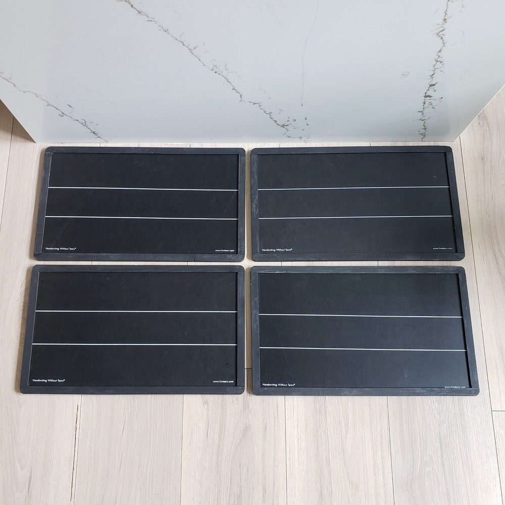 Handwriting Without Tears Slate Chalkboard Kids OS Black Set of 4 School Prep